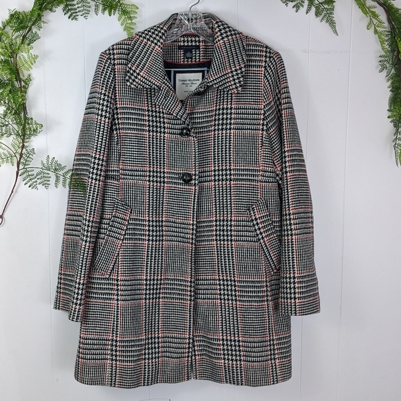 Tommy Hilfiger Jackets & Blazers - Tommy Hilfiger houndstooth plaid pea coat